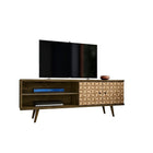 Manhattan Comfort Liberty 62.99" TV Stand, Rustic Brown/3D Brown (201AMC97)-Free Standing TV Stand for Living Room and Bedroom use.