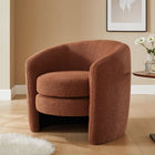 Modway Affinity Upholstered Boucle Fabric Curved Back Armchair - Rust-Dense Foam Padding