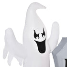 HOMCOM 4' Inflatable Ghosts with Tombstone and Pumpkin Halloween Decoration-Type: Inflatable Halloween Ghosts with Tombstone and Pumpkin 
