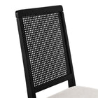 Modway Arlo Faux Rattan and Wood Dining Side Chairs - Black/Heathered Weave Ivory - 2 Pack-10