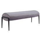 Zuo Glatt Bench - Grey-Seats up to 2