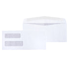 SupremeX Envelopes - #10 - Double Window - Box of 500-White Wove