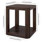 Hudson&Canal Stellan 20"W Square Side Table - Alder Brown-9
