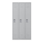 Ceha RH Series 1-Tier Locker with Louver Vents and Recessed handle - Bank of 2 - Light Grey-Built to withstand heavy daily use