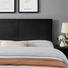 Modway Archie Wood King Headboard - Black-Window Pane Detail