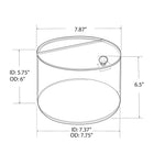 Azar Acrylic Container - 7.87" L x 6.5" H - Clear-colour: Clear