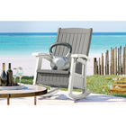 Suncast Rocking Chair with Storage - Dove Grey/Ice Cube-Durable multi wall construction for strength and stability.