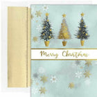 JAM Paper Christmas Cards & Matching Envelopes Set - 7-6/7" x 5-5/8" - Christmas Tree Trio - 18 Pack-Christmas Tree Trio Design