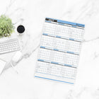 Day-Timer 2027 Flexible Erasable Vertical/Horizontal Wall Planner - 23-7/8" H x 36" W - Blue - Bilingual-Functional and versatile dry-erase laminate surface
