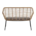 Manhattan Comfort Antibes Modern Patio 4-Person Conversation 4-Piece Set with Coffee Table - Tan/Grey-Home Assembly Required. All Hardware Included