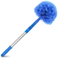 Gritt Commercial Cobweb Duster Brush - 6 11/16" Cobweb Corner Duster Brush - 20" Pole-Excellent for accessing corners and tight spots with ease