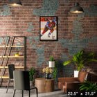 Nathan Mackinnon Colorado Avalanche Skating with Puck - Framed Canvas - 22" x 31"-Officially licensed by the NHL and NHLPA
