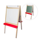 Crestline Deluxe Magnetic Paper Roll Easel - Green Chalkboard/White Dry Erase - 48" H x 24" W-Features a magnetic dry-erase board on one side and a green chalkboard on the reverse as well as a top mounted 18" x 100' paper roll.