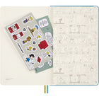 Moleskine 2025-2026 Limited Edition Peanuts Charlie & Lucy 18-Month Hard Cover Weekly Planner - 5" x 8.25" - Reef Blue-Useful Tools: Calendar, Travel Planning, Ideas And Goals, Ruled Pages For Notes