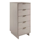 Manhattan Comfort Granville Modern Tall Narrow and Standard Dresser Set - Light Grey-Open Contemporary Mop Base Side Legs. Adding Seamless Fashion Design and Durability.