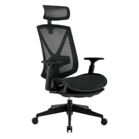 TygerClaw High Back Mesh Office Chair with Retractable Footrest-Kick back and relax by extending the integrated footrest for unparalleled comfort during breaks