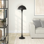 Hudson&Canal Vega 61" Tall Floor Lamp with Metal Shade - Blackened Bronze-Rated for one 100W incandescent bulb - 9W LED bulb, 23W fluorescent (CFL) bulb, or 9W self-ballasted LED bulb, E26-base bulb, Bulb not included
