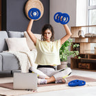 Soozier 11 lb Weight Plates with Easy-Grip Handles - Set of 2-Centre hole fits dumbbell bars with 1" (2.5cm) diameter securely