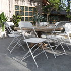 Flash Furniture HERCULES Series Premium Plastic Folding Chair - White - 10 Pack-Non-Marring Floor Caps