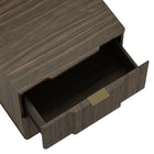 Manhattan Comfort Clive 22" Mid-Century Modern 2-Drawer Nightstand - Walnut and Black-30 Day Limited Manufacturer's Warranty