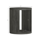 Manhattan Comfort Alure 20" Contemporary End Table - Charcoal-Compact footprint ideal for placement beside sofas or accent chairs