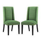 Modway Baron Fabric Dining Chair - Green - 2 Pack-Elegant Modern Dining Side Chair