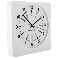 Marathon Large 12-Inch Analog Wall Clock with Auto-Night Light & Silent Sweep - White/White (CL030057WH-WH1)-This clock was engineered with a silent, continuous-sweep second hand quartz movement. It does not emit a ticking sound.
