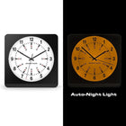 Marathon Large 12-Inch Analog Wall Clock with Auto-Night Light & Silent Sweep - Black/White (CL030057BK-WH1)-Large easy to read dial can be read from across the room