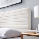 Modway Tranquil Channel Tufted King/California King Headboard - White-Stain-Resistant Fabric