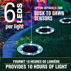 Bell+Howell Solar Outdoor Mosaic Decorative LED Pathway Disk Lights - Radiant Bright Blue - 4 Pack-Quick & easy to setup - assembly and mounting - attach included stakes for stable ground mounting four corner stake helps prevent shifting during mowing or play