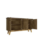 Manhattan Comfort Yonkers 62.99" Mid-Century Modern Sideboard - Rustic Brown-90° Open Door Style Including Soft Close Features