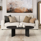 Hudson&Canal Alma 48"W Oval Coffee Table - Black Grain-Clean with a soft, dry cloth and no harsh chemicals or abrasive cleaning materials