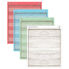 Teacher Created Resources Painted Wood Design Magnetic Mini Pocket Charts - 14" x 17"-Lightweight and durable pocket charts