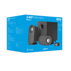 Logitech Z407 Bluetooth with Subwoofer Speaker-Total watts (Peak): 80W