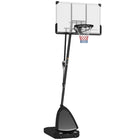 Soozier Portable Basketball Hoop with 44" Shatterproof Backboard-Adjustable height from 4.9-6.2 ft (2-section pole) or 8.5-10 ft (3-section pole) suits various player levels
