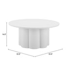 Zuo Palmier Coffee Table - White-6