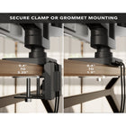 Mount-It! Heavy-Duty Dual Monitor Mount with Gas Spring Arms - Fits Monitors up to 35"-Built-in USB 3.0 and USB-C ports provide quick access to charging and peripherals