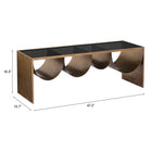 Zuo Reed Coffee Table - Brass/Black-3 year limited warranty