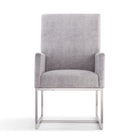 Manhattan Comfort Element 23.74" Modern Velvet Upholstered Dining Chair - Grey-Tight Back Design
