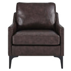 Modway Corland Leather Armchair - Brown-Weight Capacity: 331 lb
