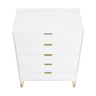 Manhattan Comfort DUMBO Modern Dresser Set and 5-Drawer Tall Dresser Set - White-10