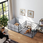 PawHut 7-Panel Whelping Box for Dogs with Pee Pads-Easy assembly ensures convenient use and storage
