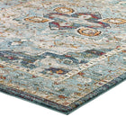 Modway Tribute Diantha Distressed Vintage Floral Vintage Medallion Area Rug - 5 ft W x 8 ft L - Multicolor-Stain Resistant / Easy to Clean
