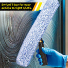 Gritt Commercial 14" Heavy-Duty Swivel Window Washer - 3 Pack-Pole Connection: Click / Lock or Tapered End