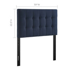 Modway Lily Upholstered Fabric Twin Headboard - Navy-Fits twin size beds