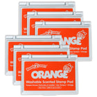 Ready 2 Learn Washable Stamp Pad - Orange Scented - Orange - 6 Pack-Stop And Smell The Ink - Add some life to your artistic creations! This orange stamp pad features fragrant, orange-scented ink. An entertaining artistic resource for classrooms, homes or centers!