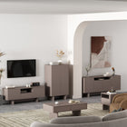 Manhattan Comfort Ella 47.2" Modern Coffee Table - Mocha-30 Day Limited Manufacturer's Warranty