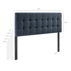 Modway Lily Upholstered Full Size Headboard - Navy Chenille-Full Size Headboard