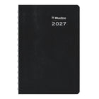 Blueline 2027 DuraGlobe Daily Planner with Twin-Wire Binding and Soft Cover - 8" x 5" - Assorted - Bilingual-Appointment schedule from 7:00 a.m. to 7:30 p.m. in 30-minute intervals, for full week