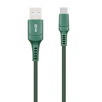 General Supply Goods + Co 6ft Braided Type C Cable - Green-Sleek and tangle free
